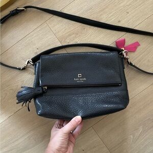 Kate Spade Black Pebbled Leather Shoulder Bag
